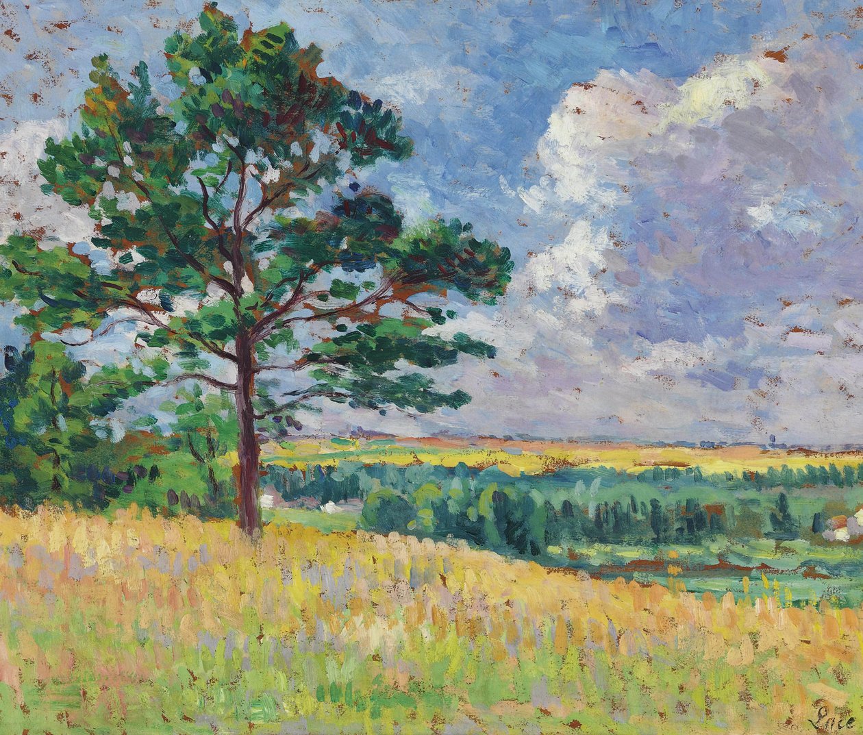 Paisagem, perto, Merevillen de Maximilien Luce
