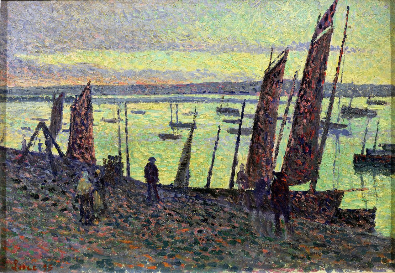 Barcos em Camaret, 1893 de Maximilien Luce