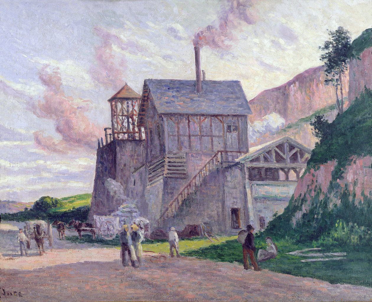 Fábrica de cimento em Vermenton de Maximilien Luce