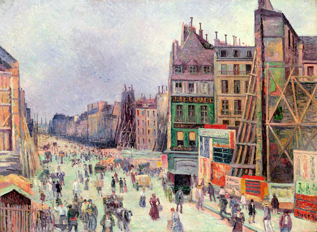 Perfuração na rua Reaumur, 1896 de Maximilien Luce