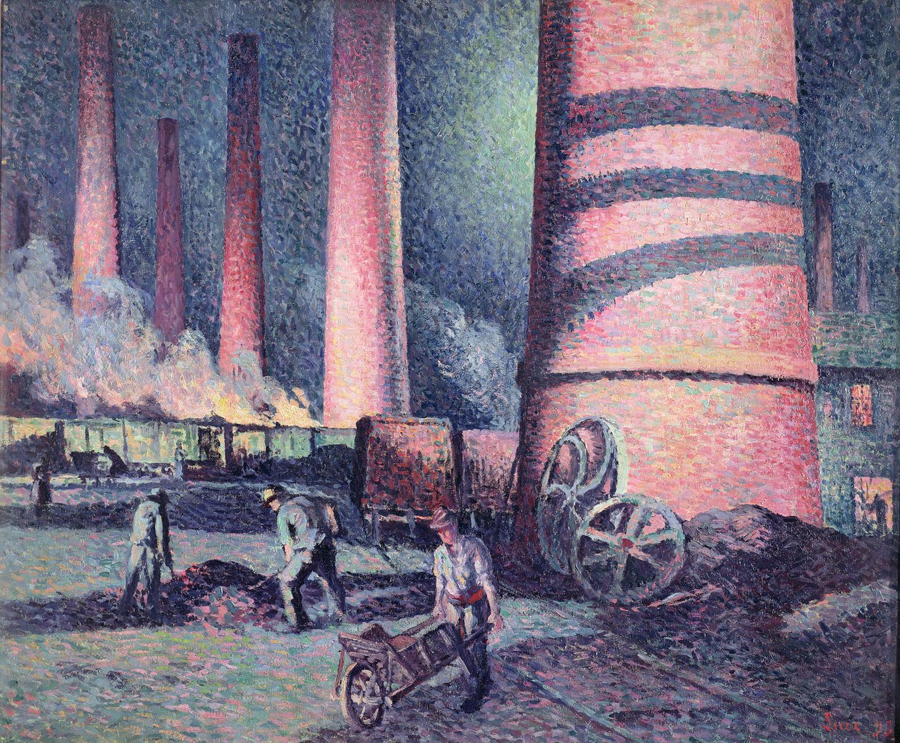 Chaminés da Fábrica, 1896 de Maximilien Luce
