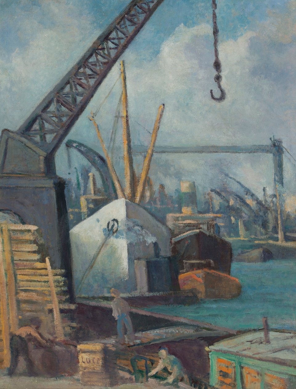 O porto em rouen de Maximilien Luce