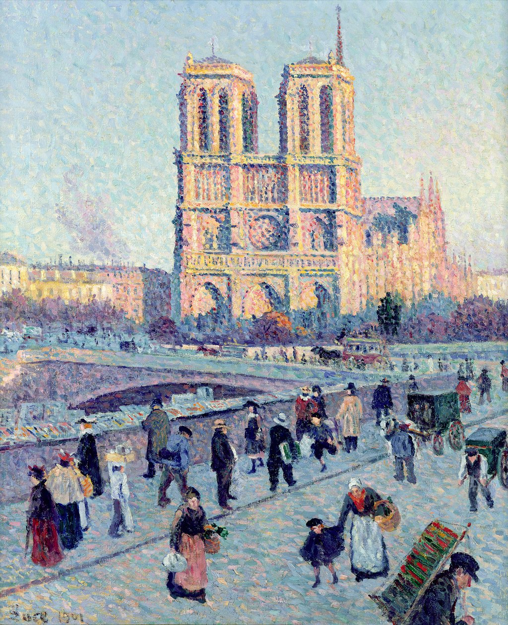 Quai St. Michel e Notre Dame, 1901 de Maximilien Luce