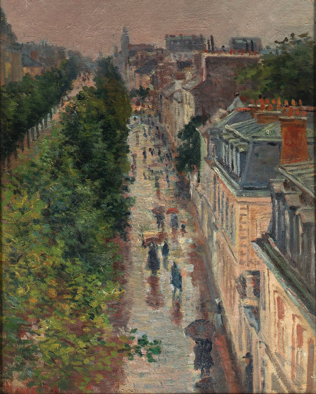 Cena de rua em Paris de Maximilien Luce