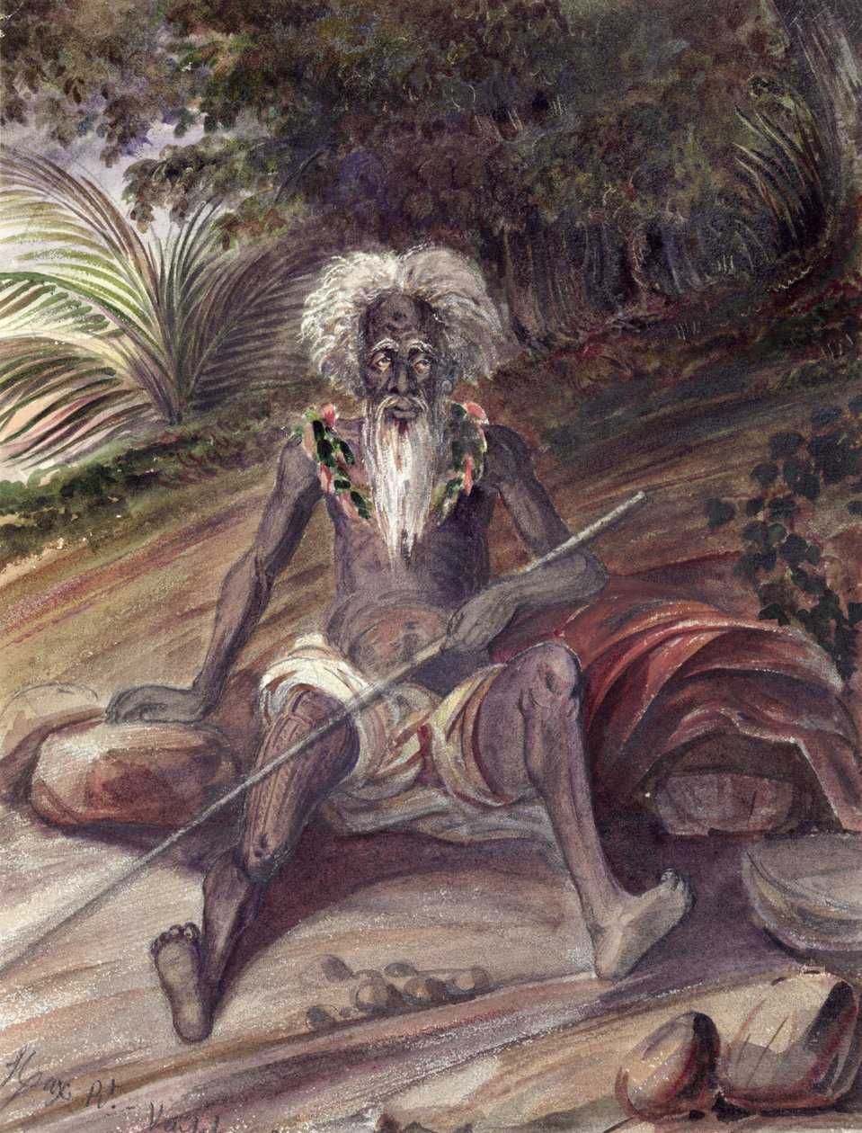 Velho das Ilhas Marquesas, c.1842 de Maximilien Radiguet