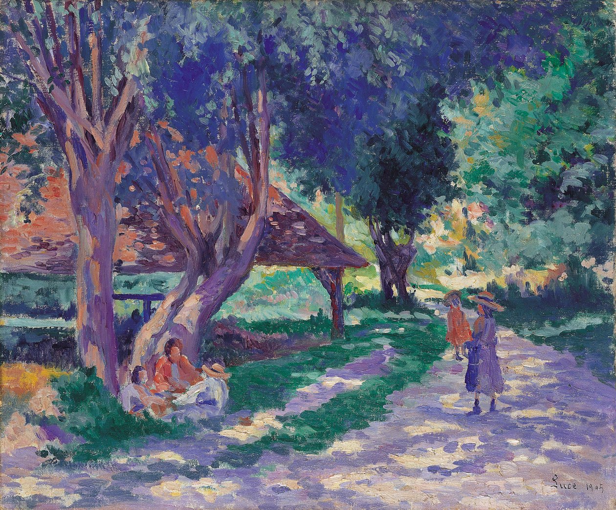 Bessy, Yonne, o caminho sombreado de Maximilien Luce