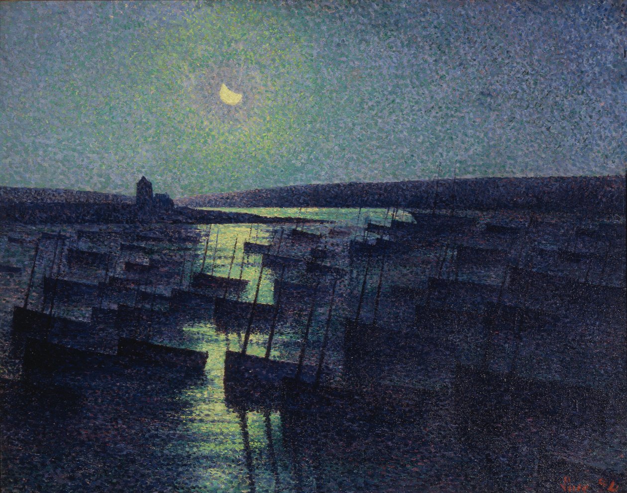 Camaret, luar e barcos de pesca de Maximilien Luce