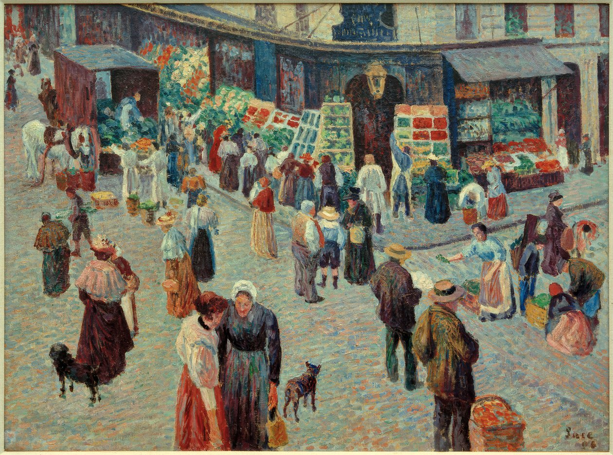 Mercearia, Rue des Abbesses de Maximilien Luce