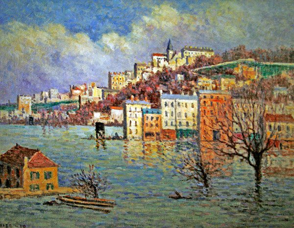 Inundação em Sèvres de Maximilien Luce