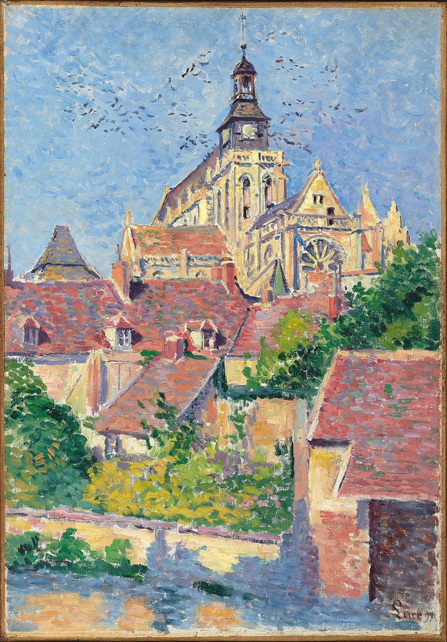 Catedral de Gisors, vista de Fosse aux Tanneurs, 1897 de Maximilien Luce