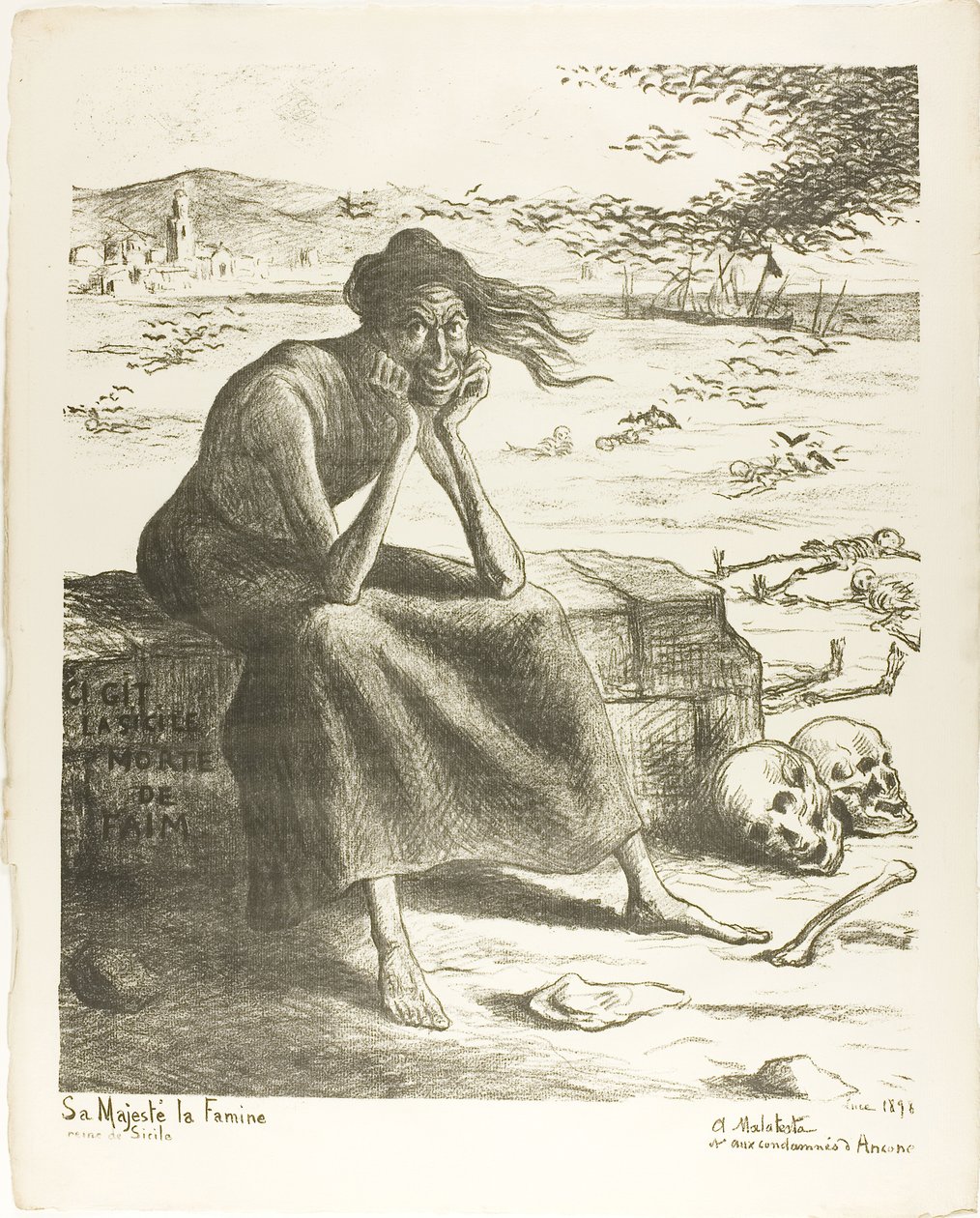 Sua Majestade Fome, Rainha da Sicília de Maximilien Luce