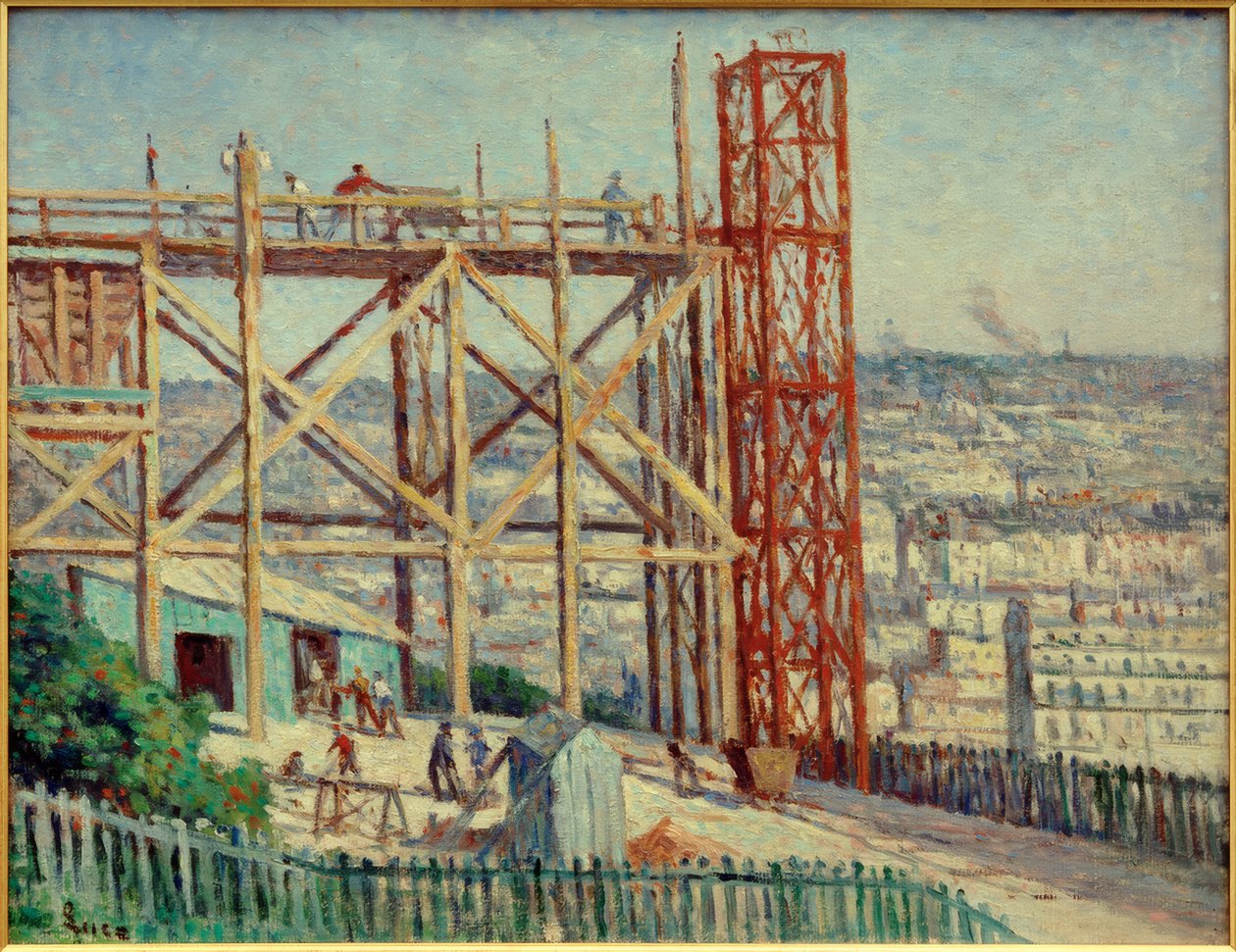 A construção do Sagrado Coração de Maximilien Luce