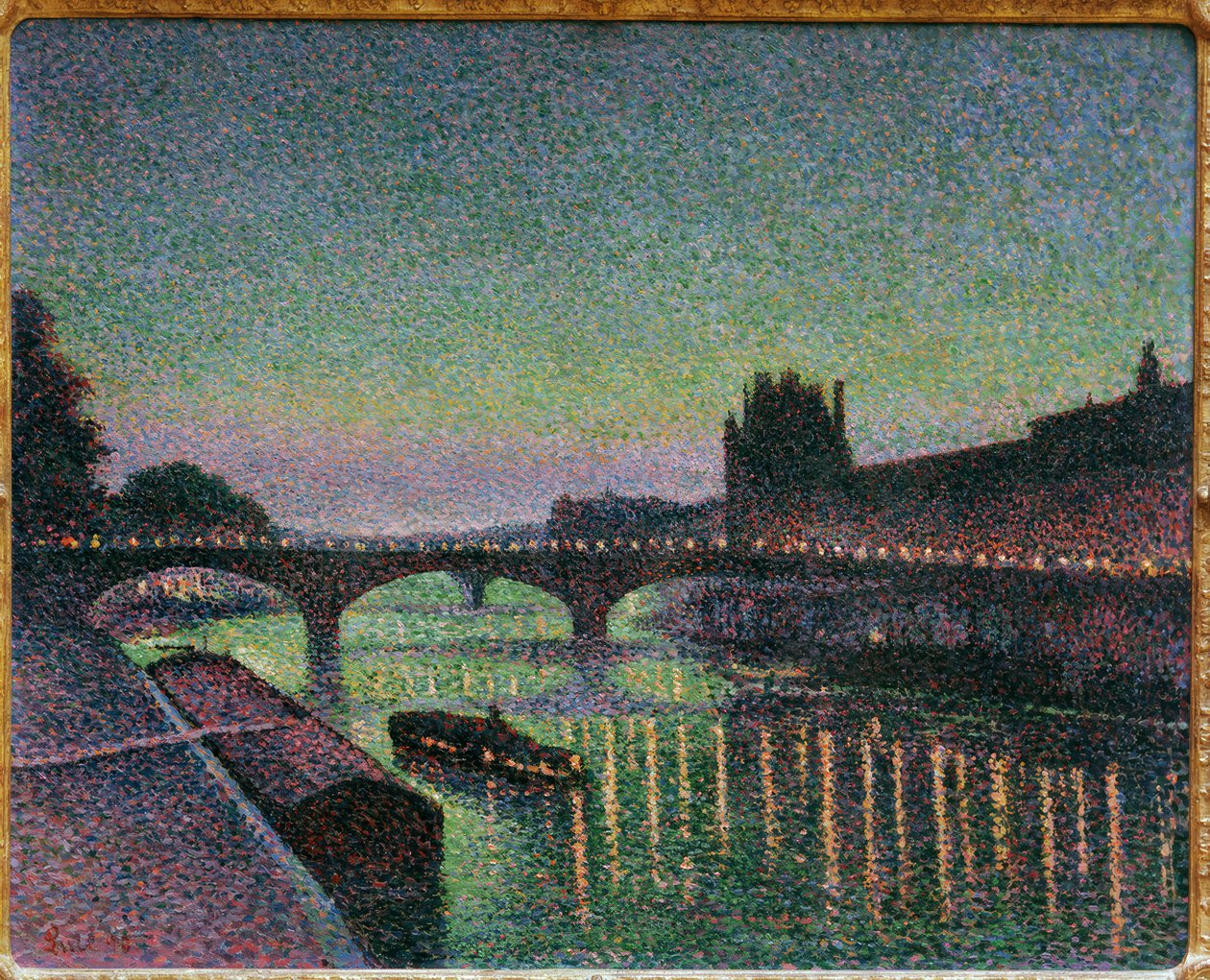 O Louvre e a Pont du Caroussel, Efeito Nocturno de Maximilien Luce