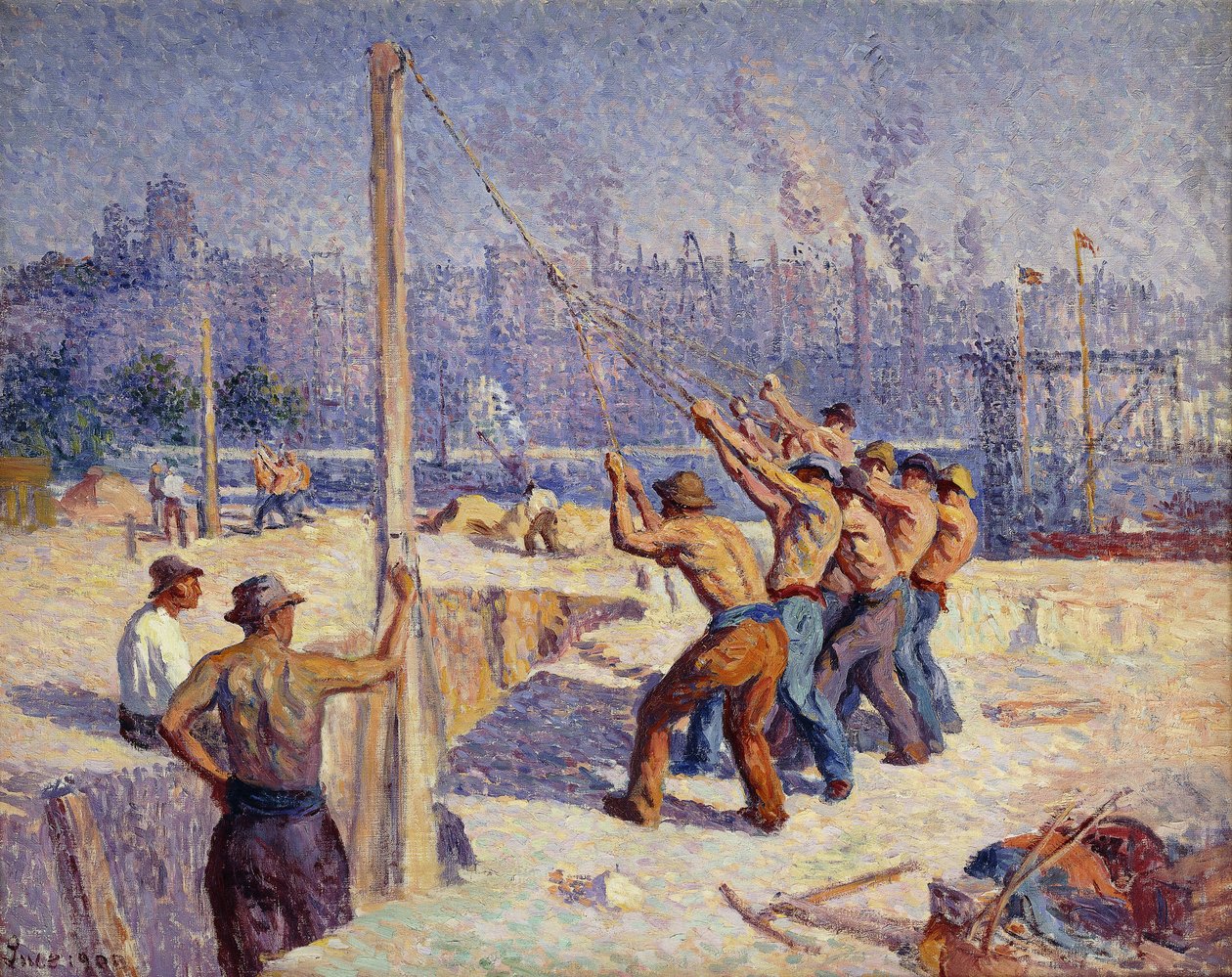 Os batedores de pilha, 1900 de Maximilien Luce