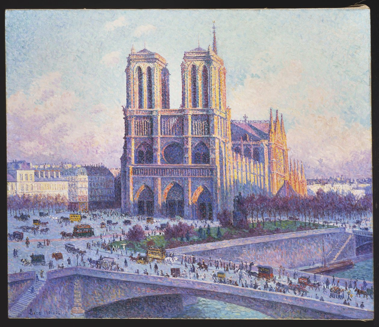 Notre Dame, Paris, Vista do Quai Saint-Michel, 1901-04 de Maximilien Luce