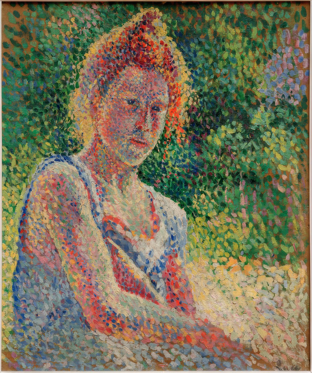 Retrato de uma jovem mulher de Maximilien Luce