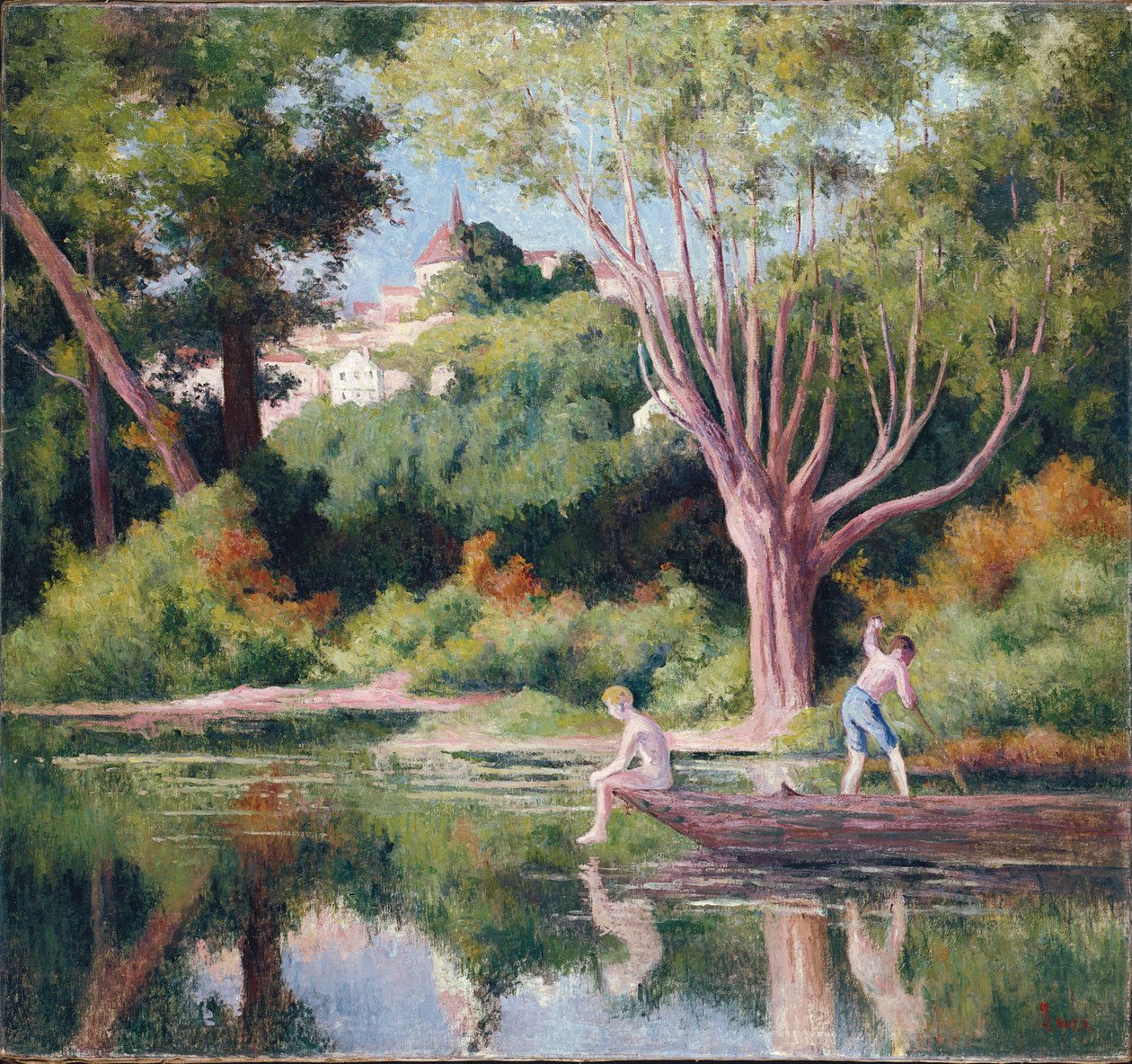Rolleboise, banho de Maximilien Luce