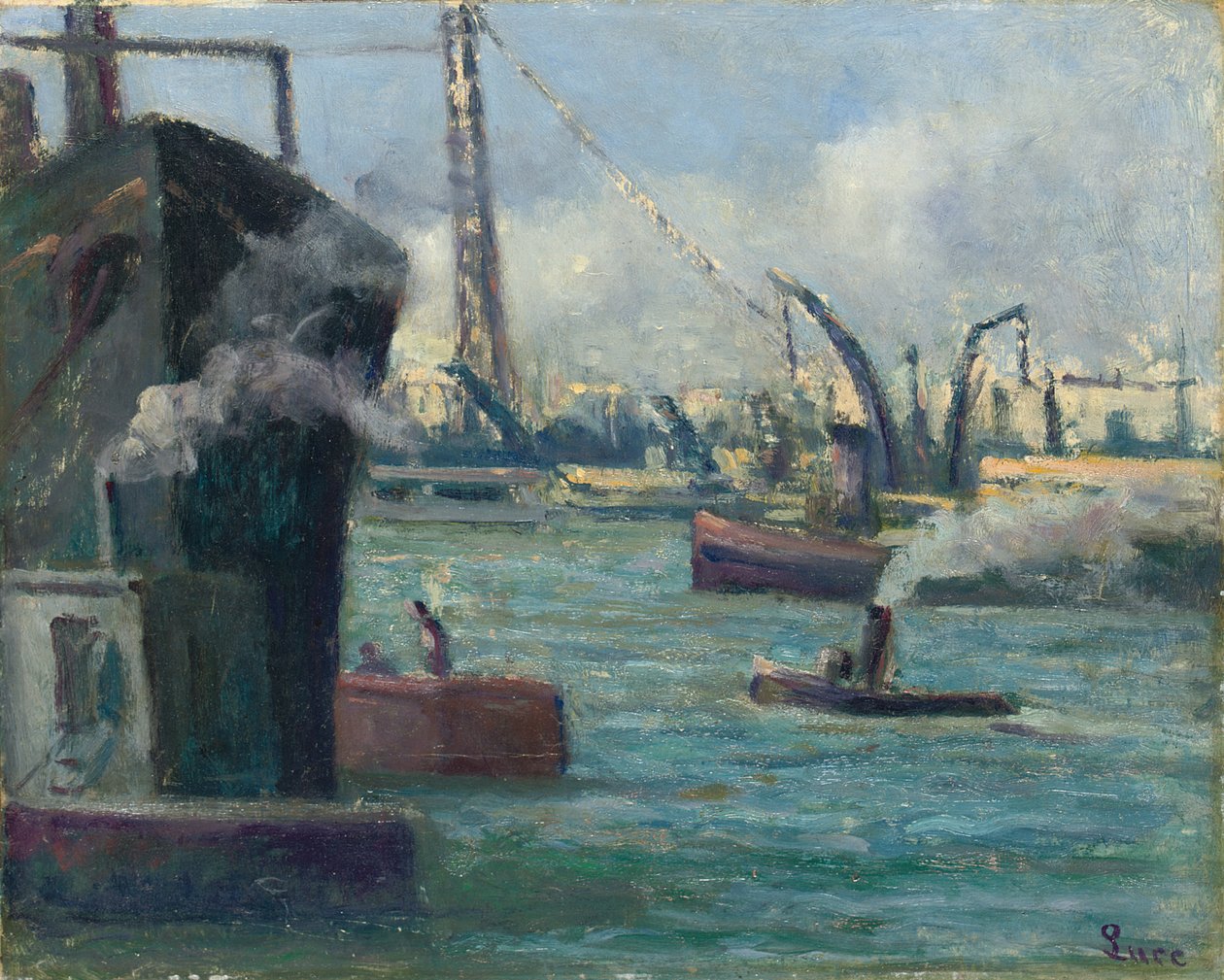 Porto de Rouen, de Maximilien Luce