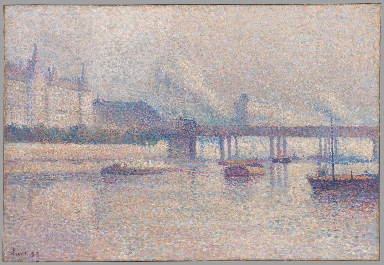 As margens do rio Sena em Paris de Maximilien Luce