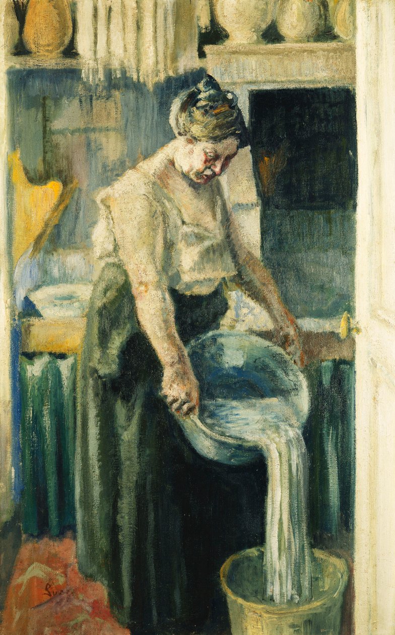 A lavadeira; La Blanchisseuse, de Maximilien Luce