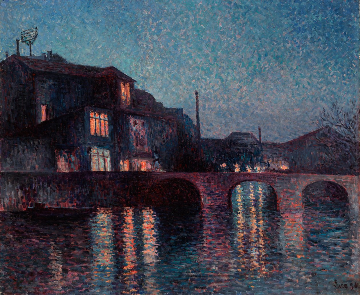 O rio Sambre em Charleroi de Maximilien Luce