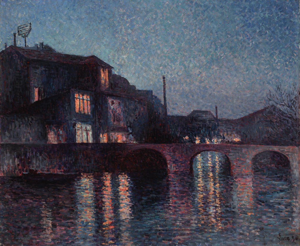 O rio Sambre em Charleroi, 1896 de Maximilien Luce