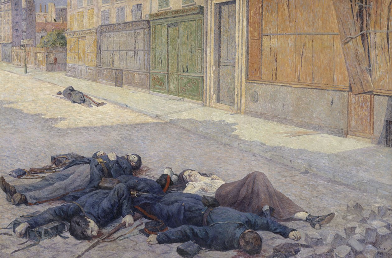 Uma rua de Paris em maio de 1871 de Maximilien Luce
