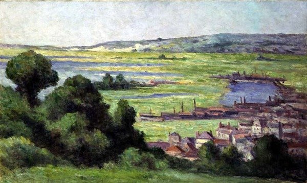 Vista de Honfleur (óleo sobre tela) de Maximilien Luce