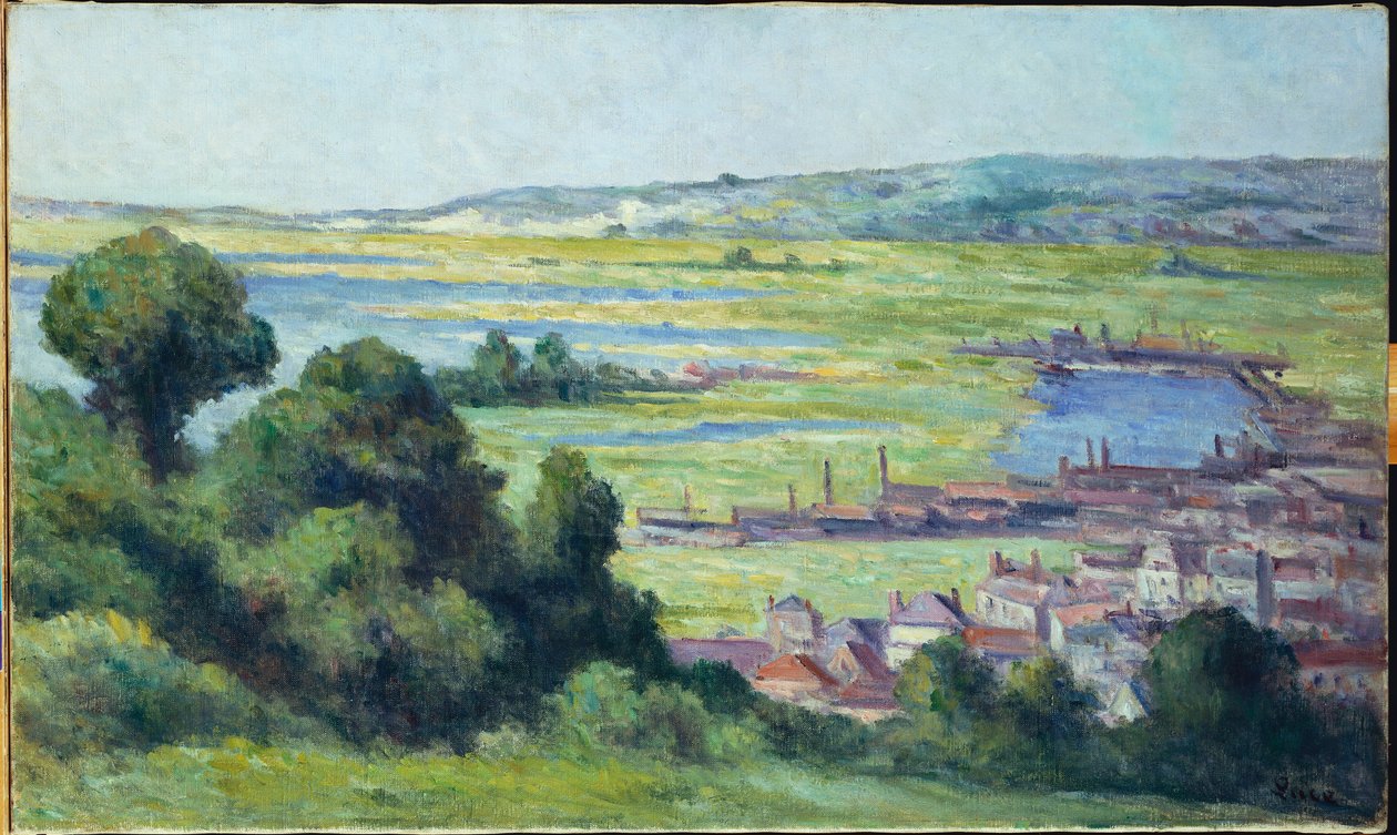 Vista de Honfleur de Maximilien Luce
