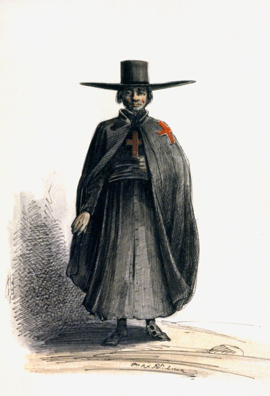 Missionário no Peru, c.1840 (aquarela) de Maximilien Radiguet
