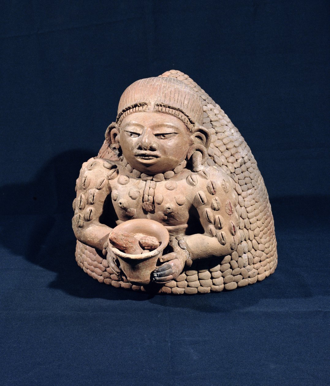 Vaso antropomórfico, de Peten, Guatemala (barro) de Mayan