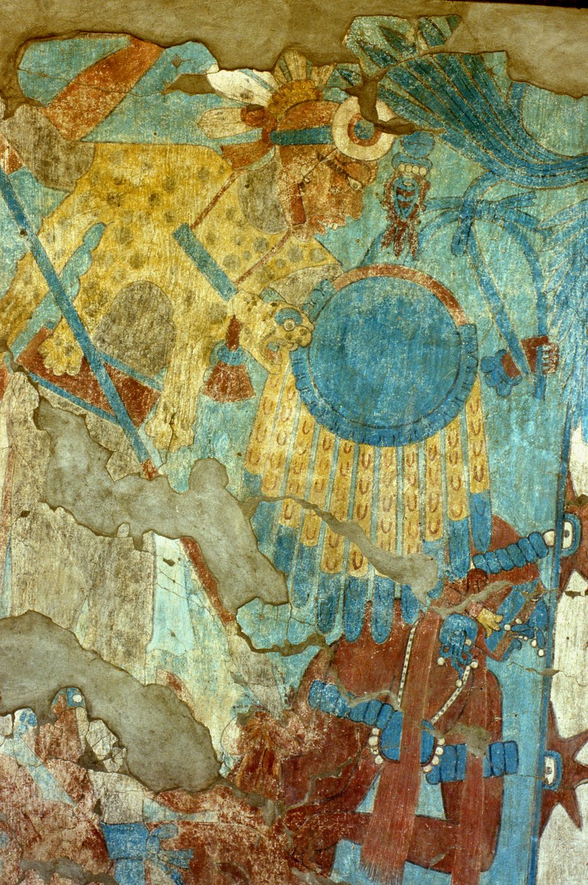 Batalha de Cacaxtla, período clássico tardio (mural) de Mayan