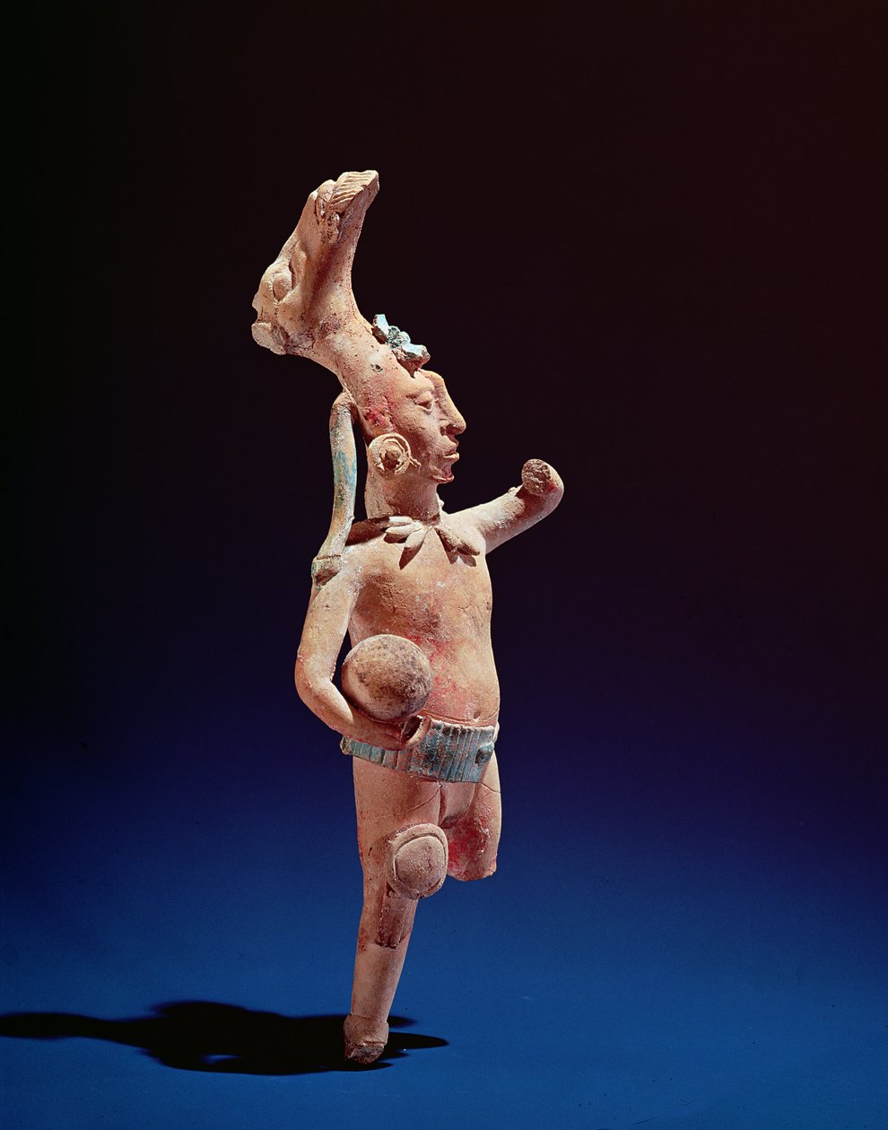 Jogador de baseball cerimonial, Ilha de Jaina, c.600 (argila) de Mayan
