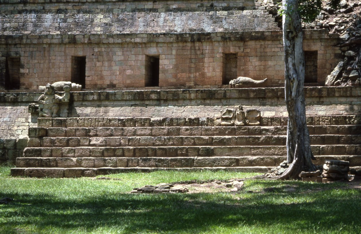 Copan West Court, período clássico tardio 600-900 dC de Mayan