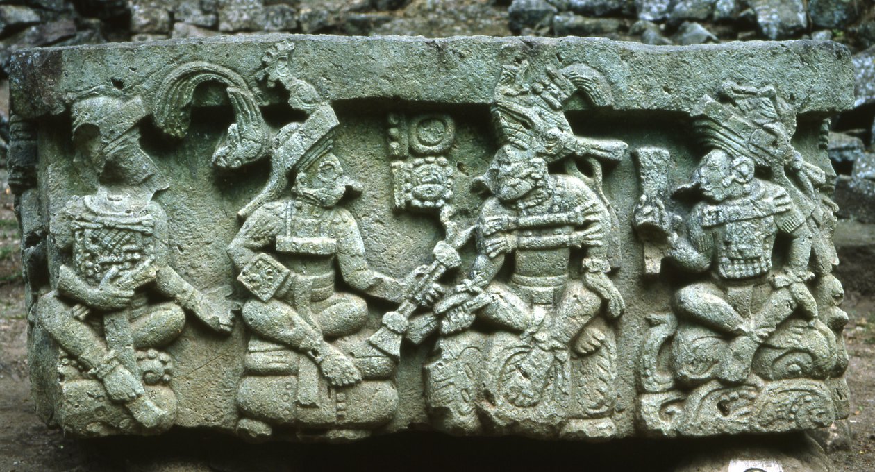 Copan altar Q de Mayan