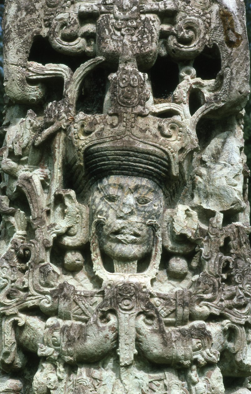 Estela B, Copan, Período Clássico Atrasado, 731 AD de Mayan