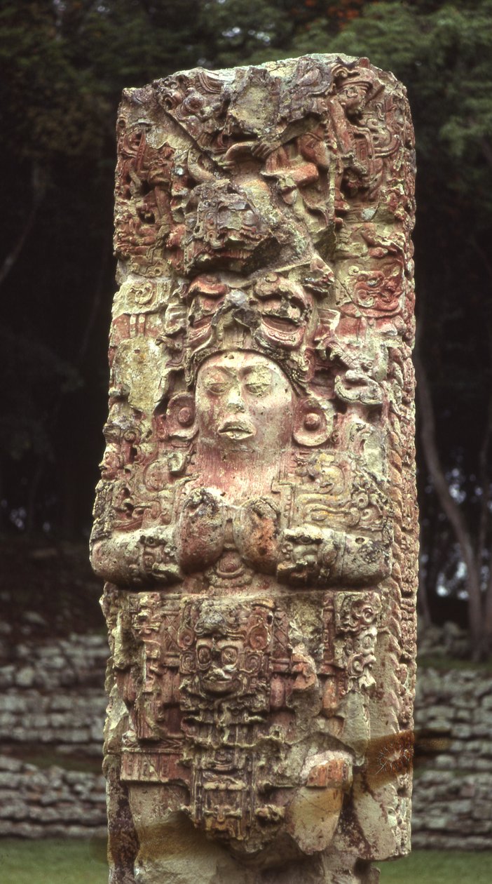 Estela C, lado oeste, Copan, período clássico tardio, 780 dC de Mayan
