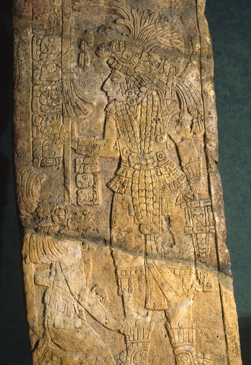 Yaxchilan, Estela 18, Período Clássico Atrasado 600-900 dC de Mayan