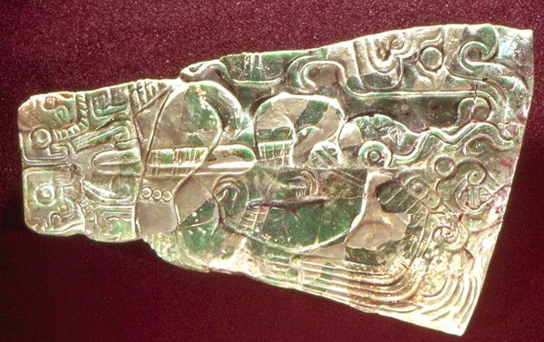 Placa representando um padre (jade) de Mayan