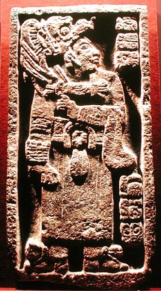 Pedra encontrada em Oxkintok, 500-800 de Mayan