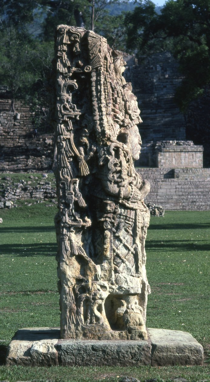 Copan Stela H, Late Classic Period, c.730 dC de Mayan