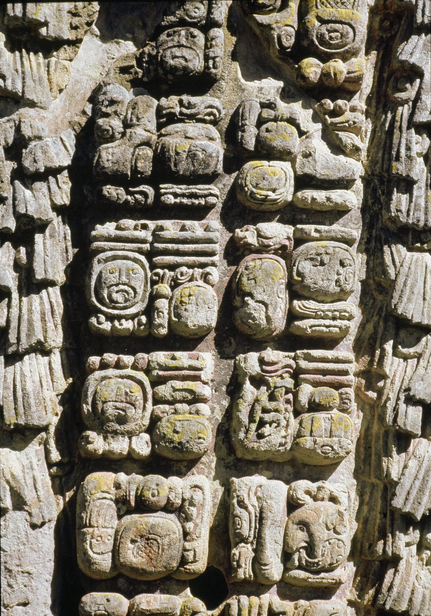 Stele A, Plaza de Ceremonias, 731 d.C. de Mayan