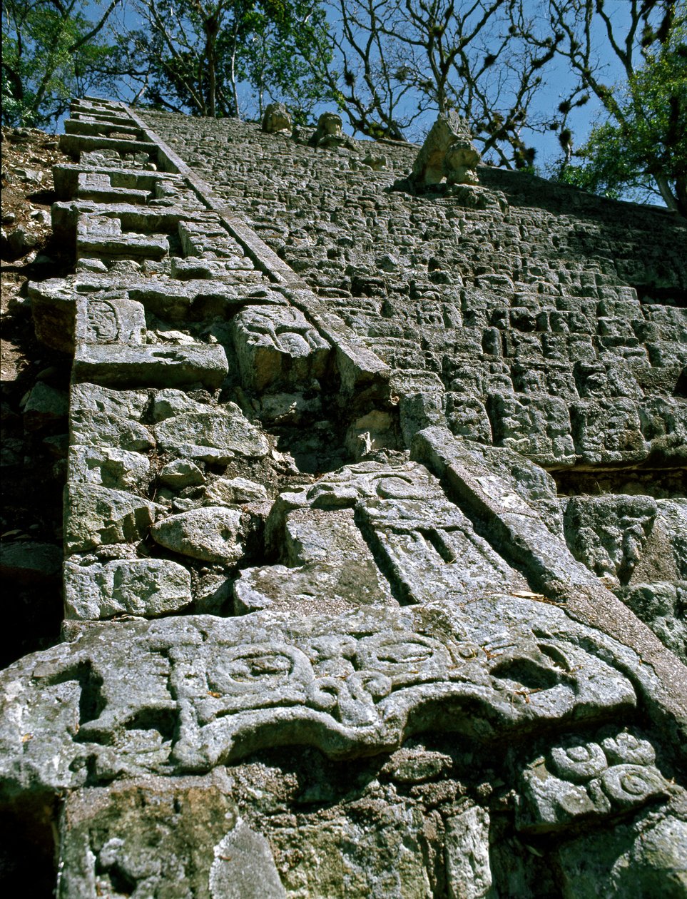 Vista da Escada Hieroglífica, 743 d.C. de Mayan