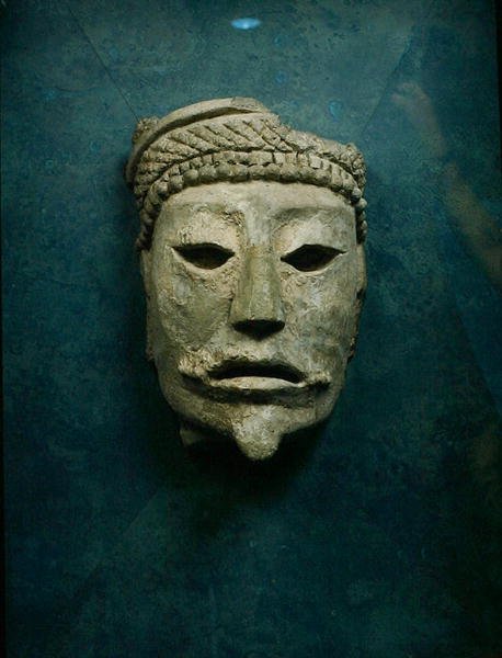 Máscara Funerária, Comalcalco, Tabasco, México (stucco) de Mayan Mayan