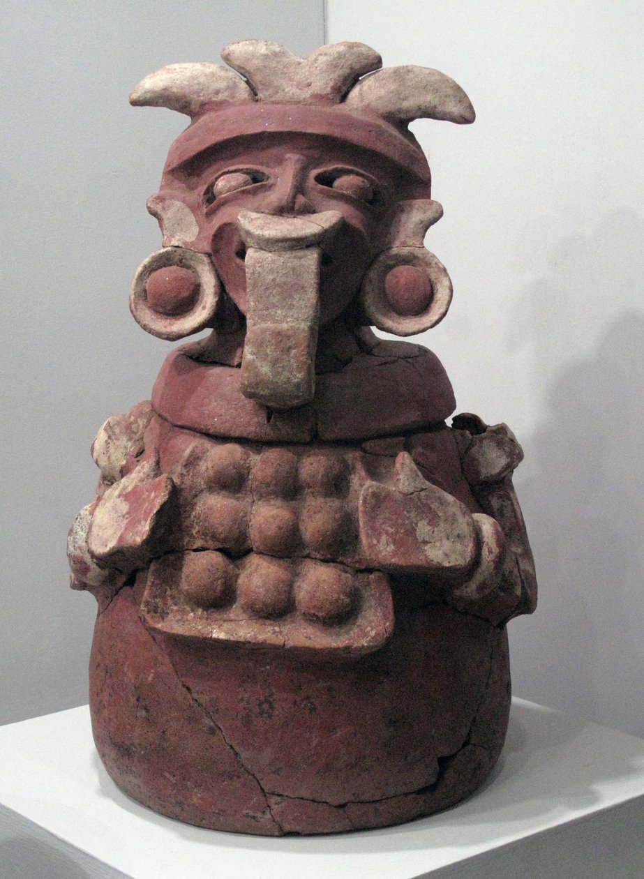 Urna funerária, La Lagunita, Período Clássico Antigo, 250-550 d.C. (cerâmica) de Mayan Mayan