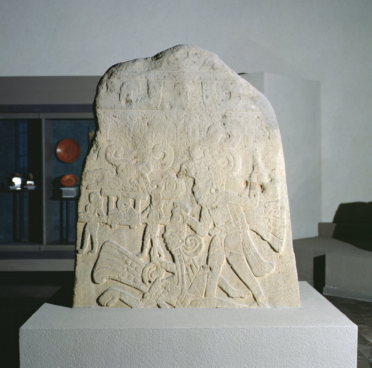 Stele 21 de Izapa, Chiapas, México, Período Clássico Primitivo (300-600 d.C.) (pedra) de Mayan Mayan