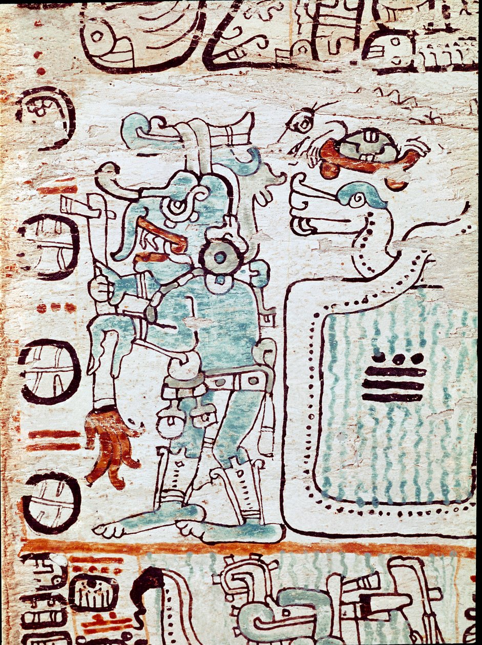 O códice de Madrid ou códice tro cortesiano, trata de horóscopo e tabelas astrológicas, relatórios em Espanha de Hernan Cortes (1485-1547). Miniaturas pintadas de Mayan Mayan