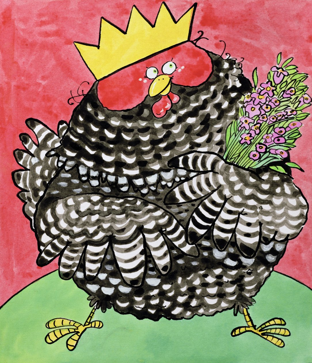 Galinha, 1998 (wc e tinta no papel) de Maylee Christie