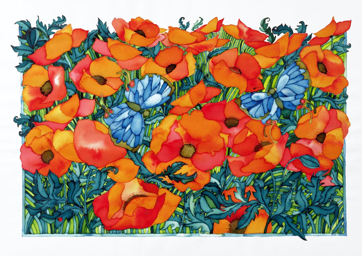 Papoulas, 1998 (wc no papel) de Maylee Christie