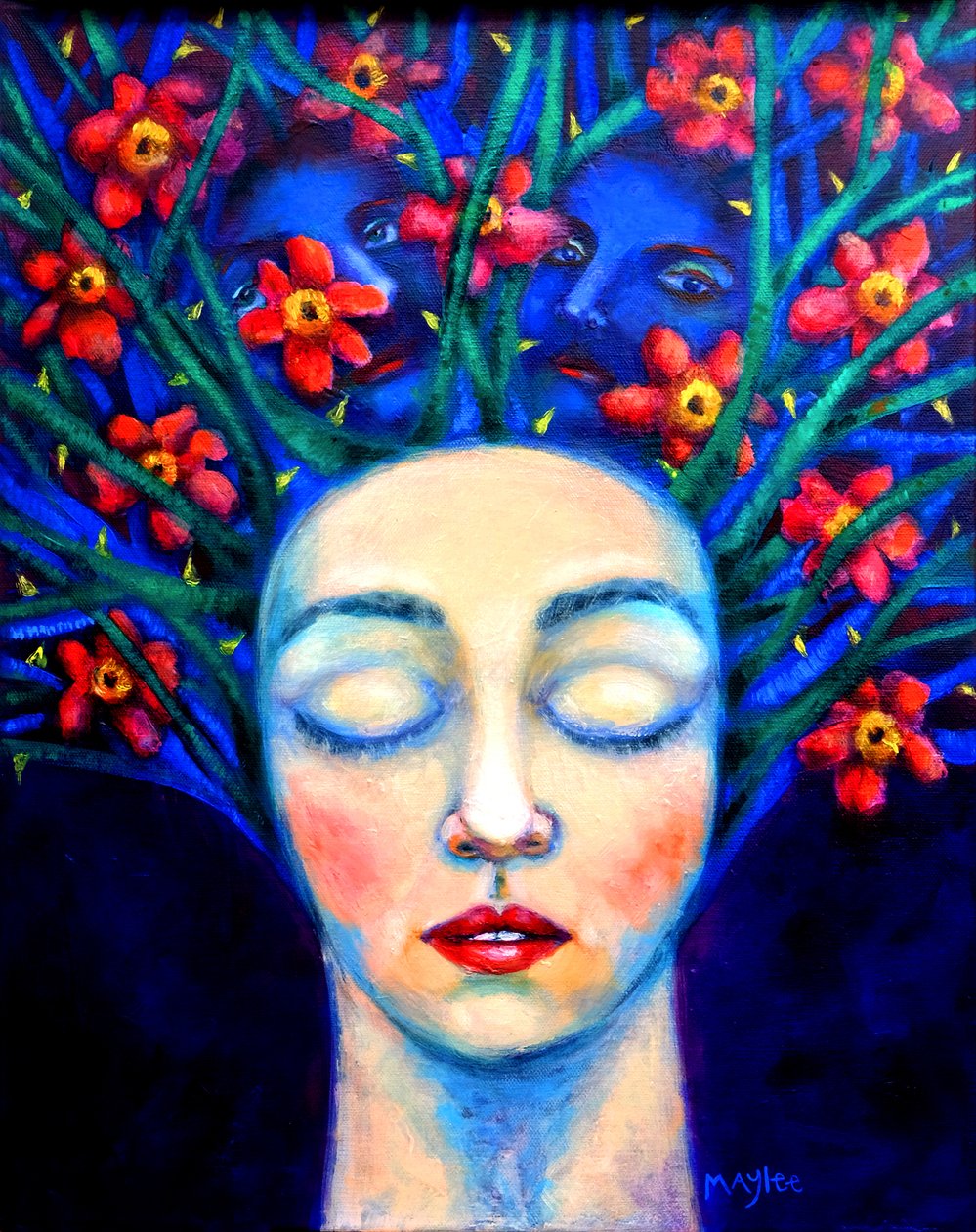 Dividido, fevereiro de 2021 (pintura a óleo) de Maylee Christie